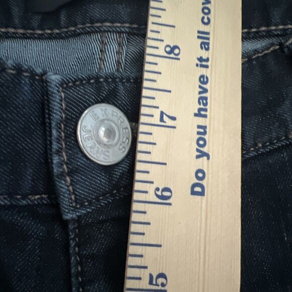 Express Jeans Womens 8p Barely Boot I Ultra Low rise I Zelda Style I Dark Wash - Picture 6 of 9